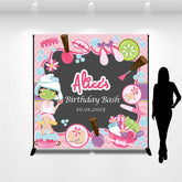 Lofaris Custom Name Makeup Birthday Bash Backdrop For Girl